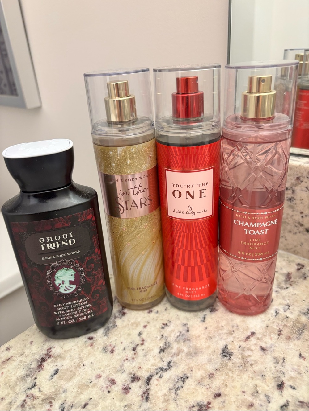 Bath & Body Works Body Lotion & Fragrance Mist Set — Red, Gold, Pink, Black - Picture 2 of 3
